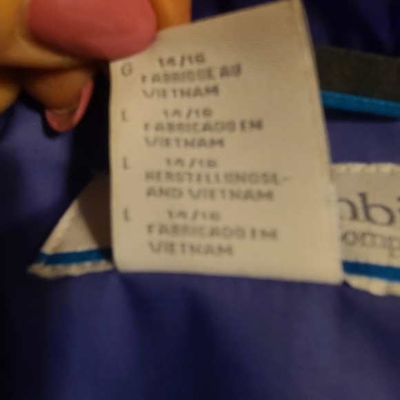 Columbia Girls' Crash Out Snow Jacket in light & dark purple, size Large - Picture 9 of 14